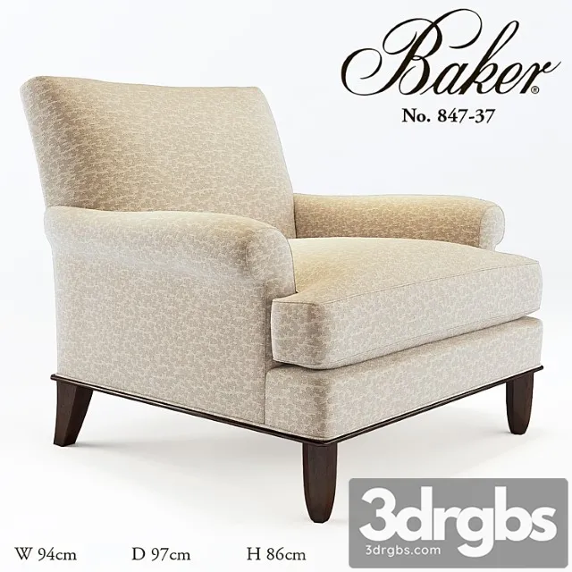 Baker No 847 37 Tight Back Lounge Chair 3 3D Model Download Baker No 847 37 Tight Back Lounge Chair 3 3D Model Download