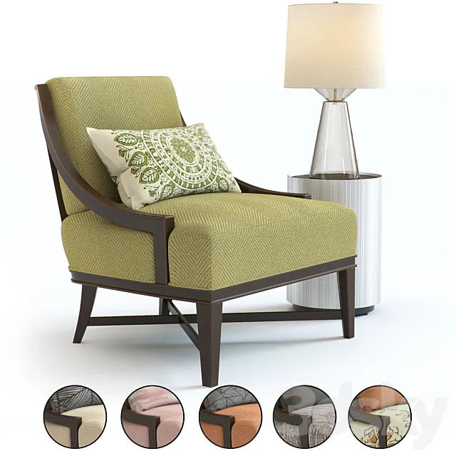 Baker Nob Hill Lounge Chair 3D Model Baker Nob Hill Lounge Chair 3D Model