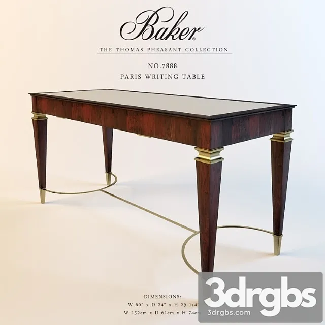 Baker Paris Writing Table No 7888 3D Model Download