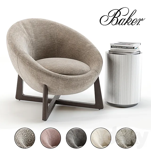Baker Pod Lounge Chair 3D Model