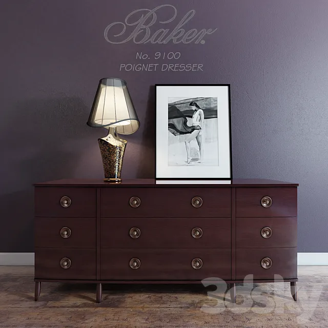 BAKER POIGNET DRESSER No. 9100 3DModel