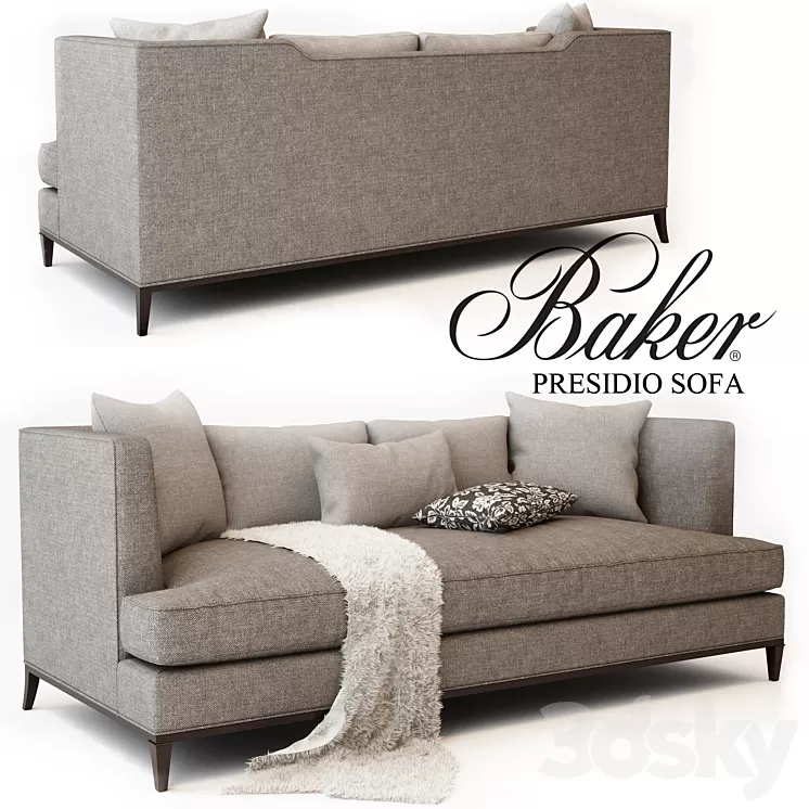 BAKER PRESIDIO SOFA No. 6729S 3D Model