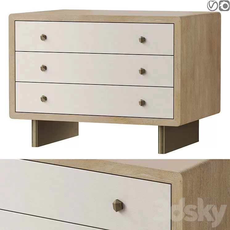 Baker Radius Nightstand 3D Model Free Download