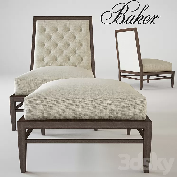 Baker Repartee Slipper Chair 3D Model