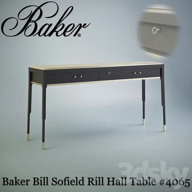 Baker Rill Hall Table # 4065 3D Model
