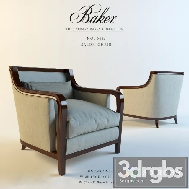 Baker Salon Chair 3D Model Download Baker Salon Chair 3D Model Download