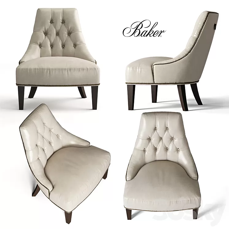 BAKER Salon Lounge Chair 6329 3D Model