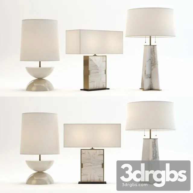 Baker Table Lamps Set 3D Model Download