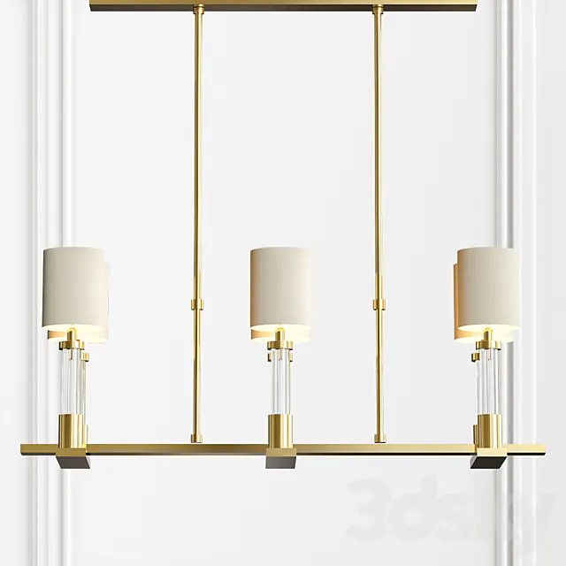 Baker Trianon Ceiling Light 3D Model