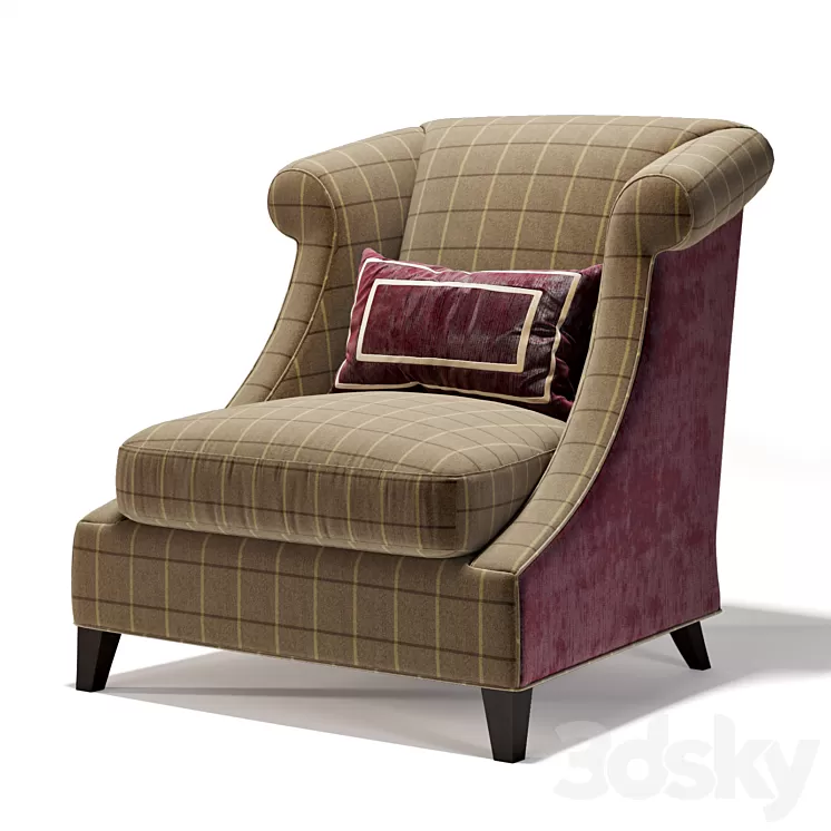 BAKER Villa Club Chair 3D Model