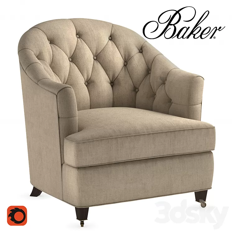 Baker Windsor Lounge Chair 3D Model