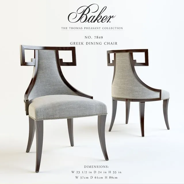 Baker_Greek Dining Chair_No. 7849 3D Model