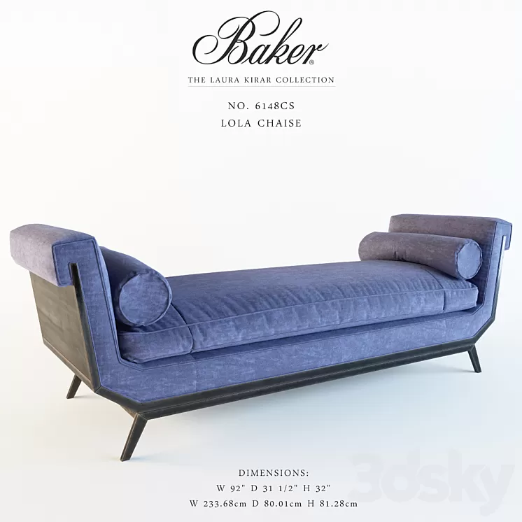 Baker_No. 6148CS_Lola Chaise 3D Model Baker_No. 6148CS_Lola Chaise 3D Model