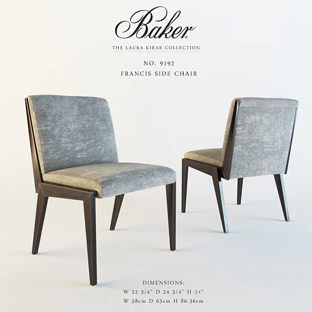BAKER_No. 9192_Francis Side Chair 3DModel
