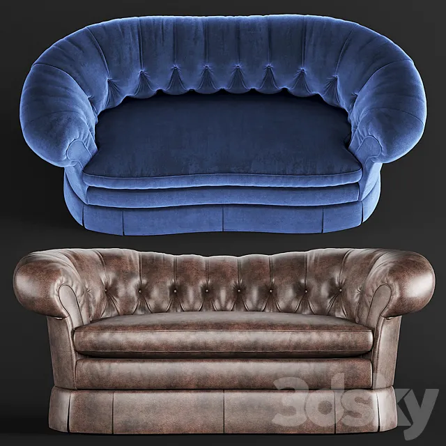 BAKER_Victorian Loveseat 3DModel BAKER_Victorian Loveseat 3DModel