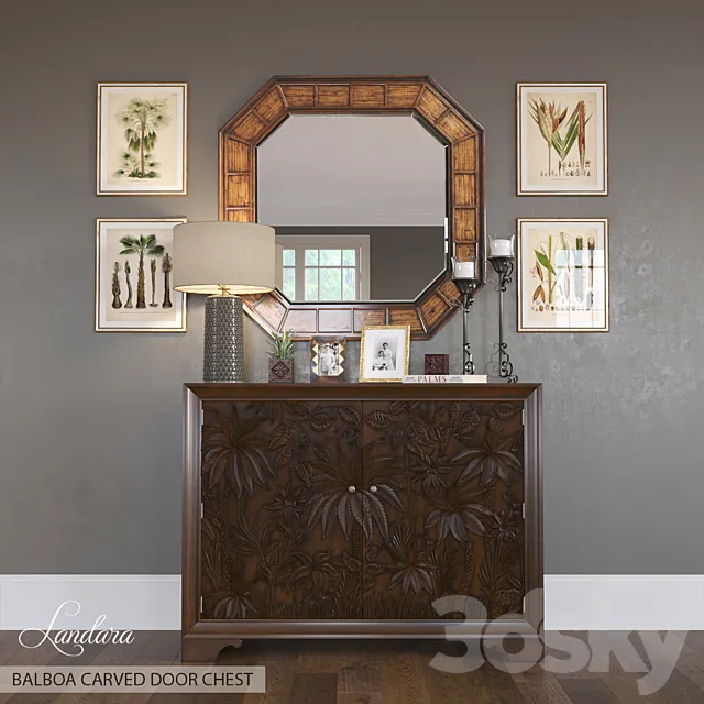 BALBOA CARVED DOOR CHEST 3DModel BALBOA CARVED DOOR CHEST 3DModel
