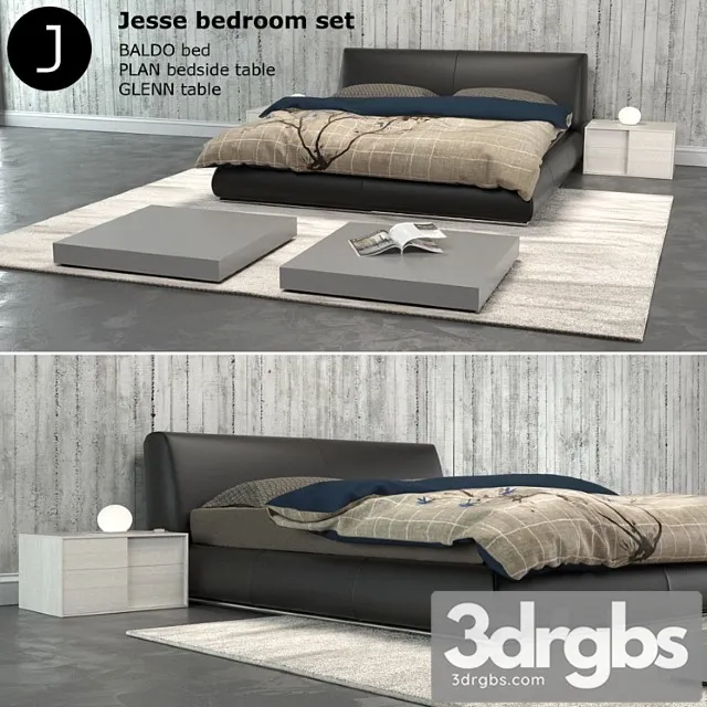 Baldo Bed Set 4 3D Model Download Baldo Bed Set 4 3D Model Download
