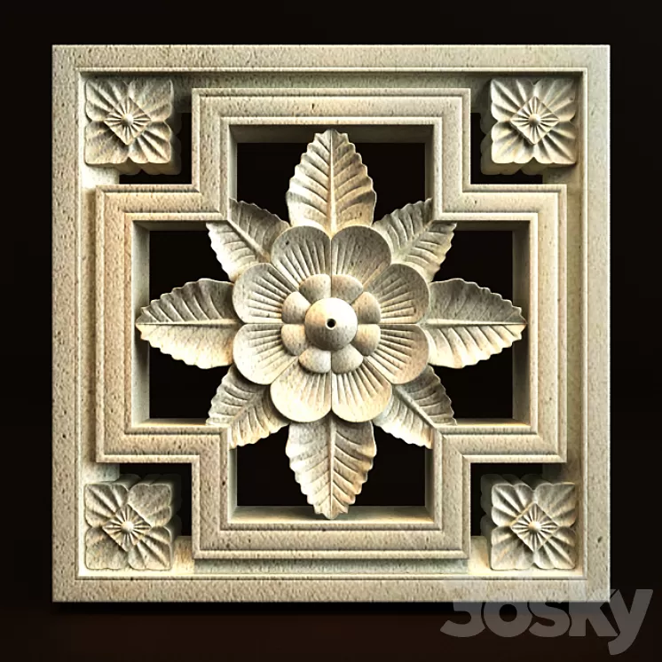Bali Carving ornament 020 3D Model Bali Carving ornament 020 3D Model