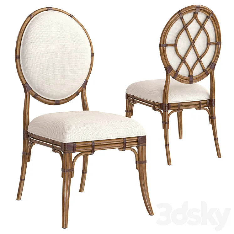 Bali Hai Upholstered Dining Chair 3D Model Free Download