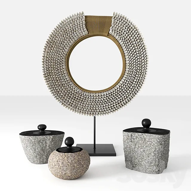 Bali Home Decorative Set 3D Model