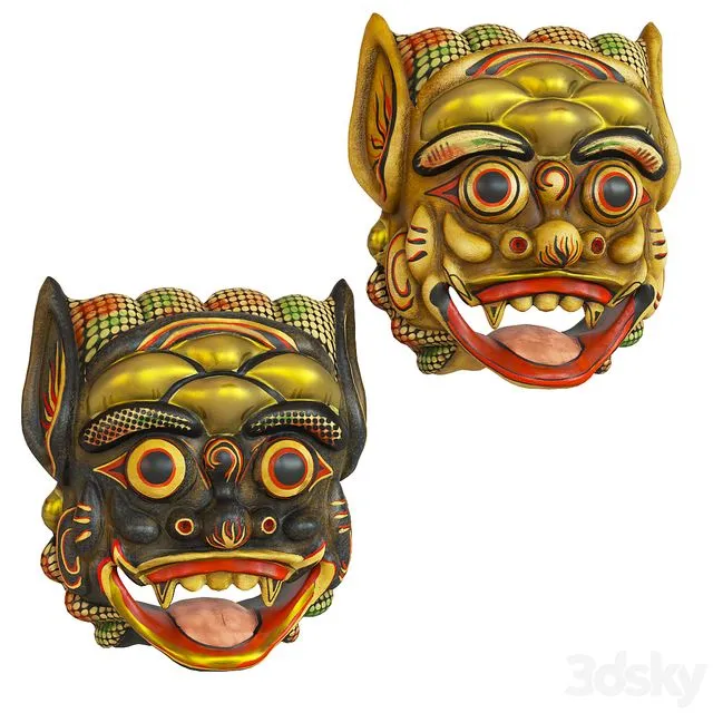 Balinese barong mask 3D Model Balinese barong mask 3D Model