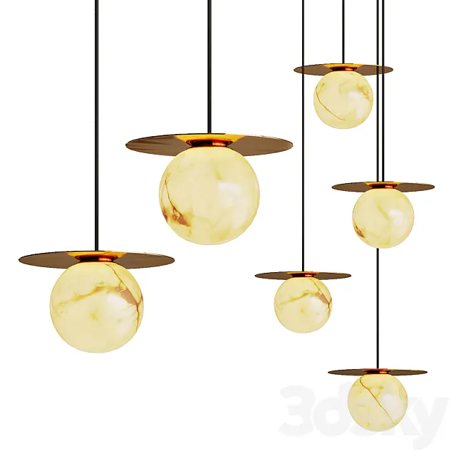 Ball pendant lamp MARBLE ORB 3D Model Ball pendant lamp MARBLE ORB 3D Model