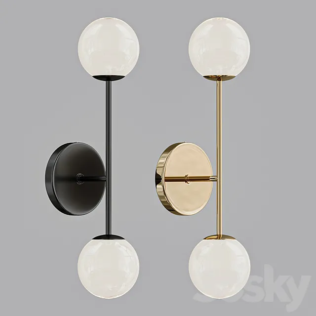 Ball Wall Sconce Light 02 3D Model Ball Wall Sconce Light 02 3D Model