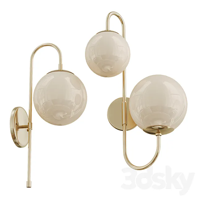 Ball Wall Sconce Light 3D Model Ball Wall Sconce Light 3D Model