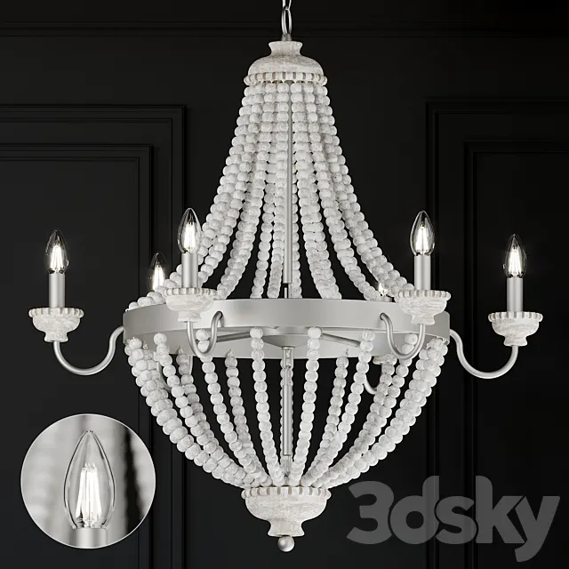 Ballard Designs Angela 6-Light Chandelier 3D Model