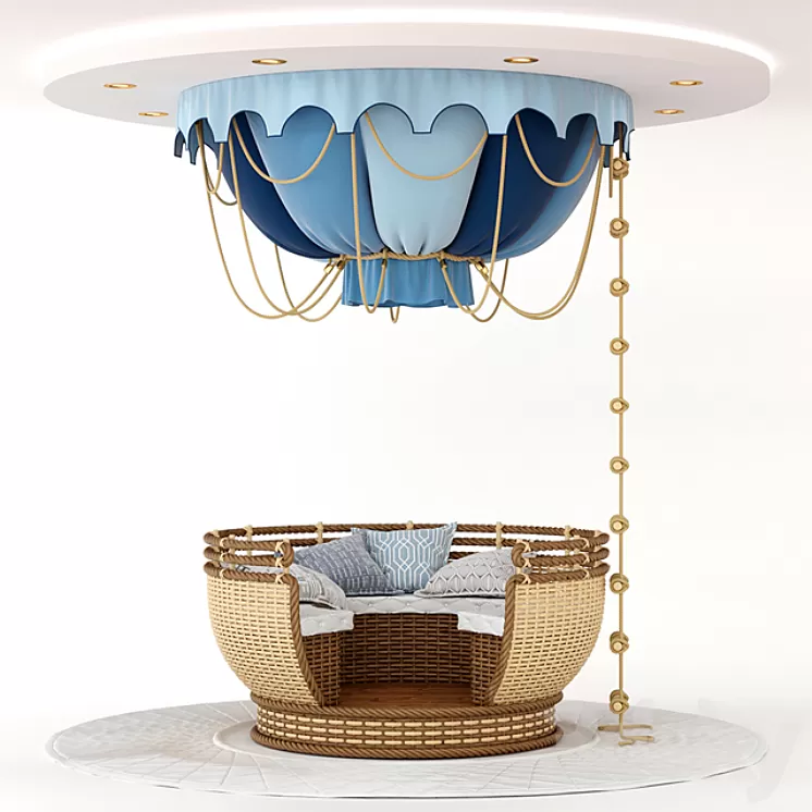 Balloon with basket 3D Model