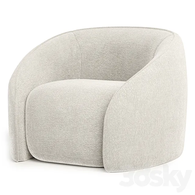 BALOO Poltrona armchair_ white 3D Model BALOO Poltrona armchair_ white 3D Model