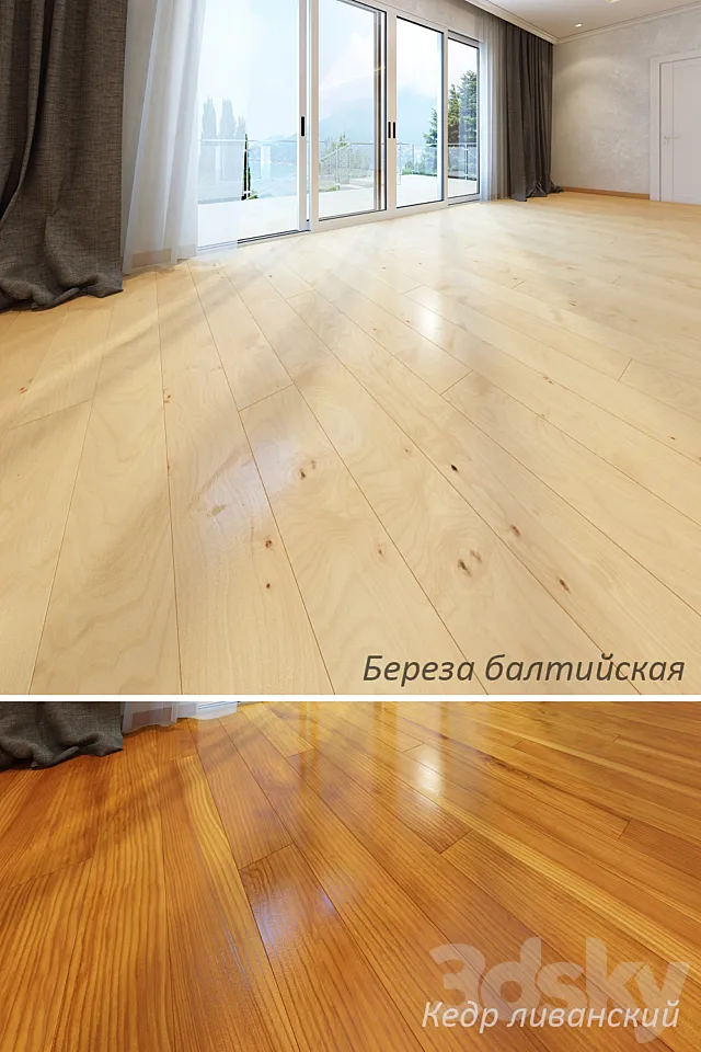 Baltic Birch and Cedar of Lebanon 3D Model Baltic Birch and Cedar of Lebanon 3D Model