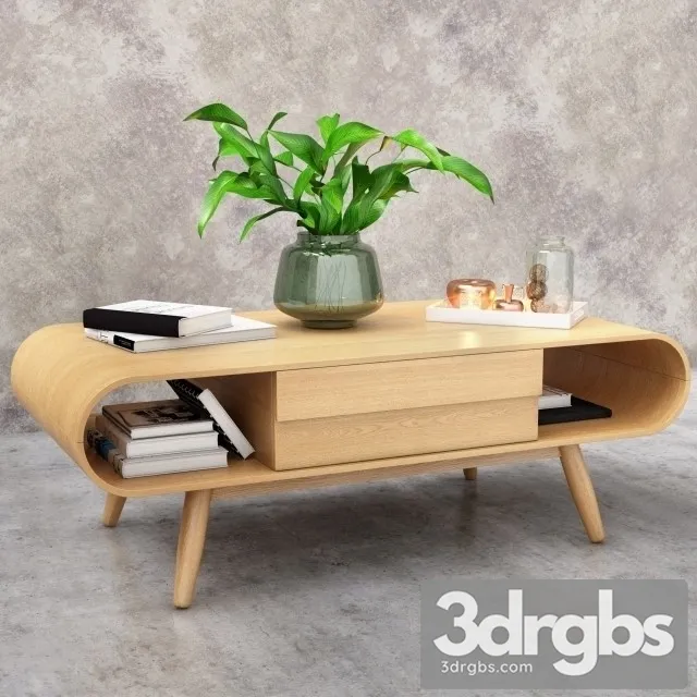Baltik Natural Wood Scandinavian Coffee Table 3D Model Download Baltik Natural Wood Scandinavian Coffee Table 3D Model Download