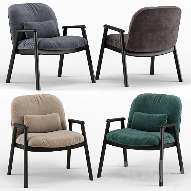 Baltimora velvet armchair – Calligaris 3DModel Baltimora velvet armchair – Calligaris 3DModel