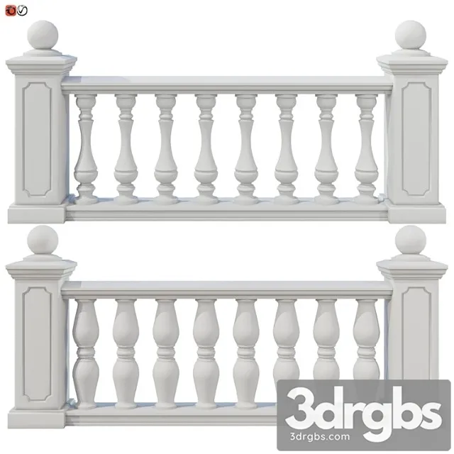 Balustrade Classic Set 4 3D Model Download