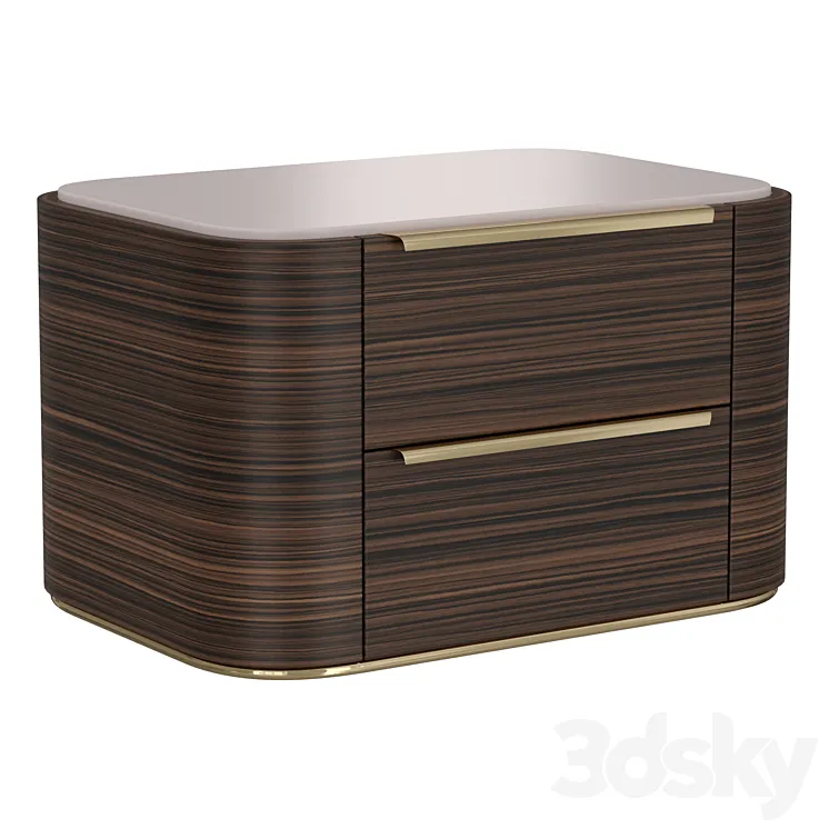 Bamboo bedside table 3D Model Free Download
