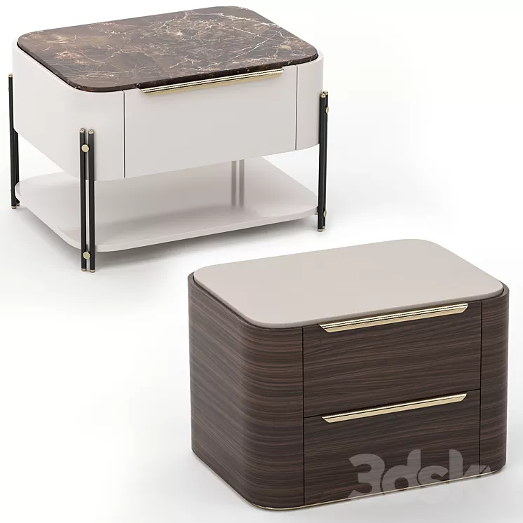 Bamboo bedside tables 3D Model Bamboo bedside tables 3D Model