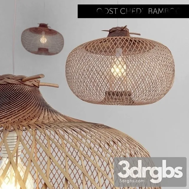 Bamboo Ceiling Lamp 3D Model Download