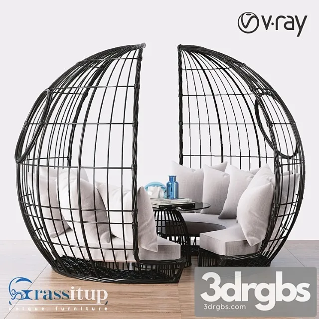 Bamboo daybed – grassitup 2 3D Model Download