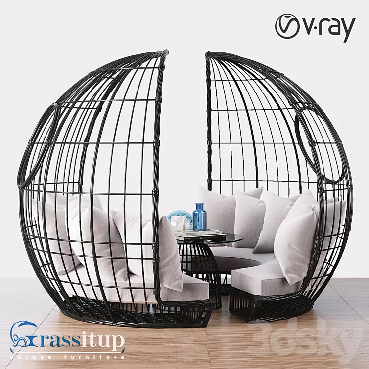 Bamboo Daybed – Grassitup 3D Model Bamboo Daybed – Grassitup 3D Model