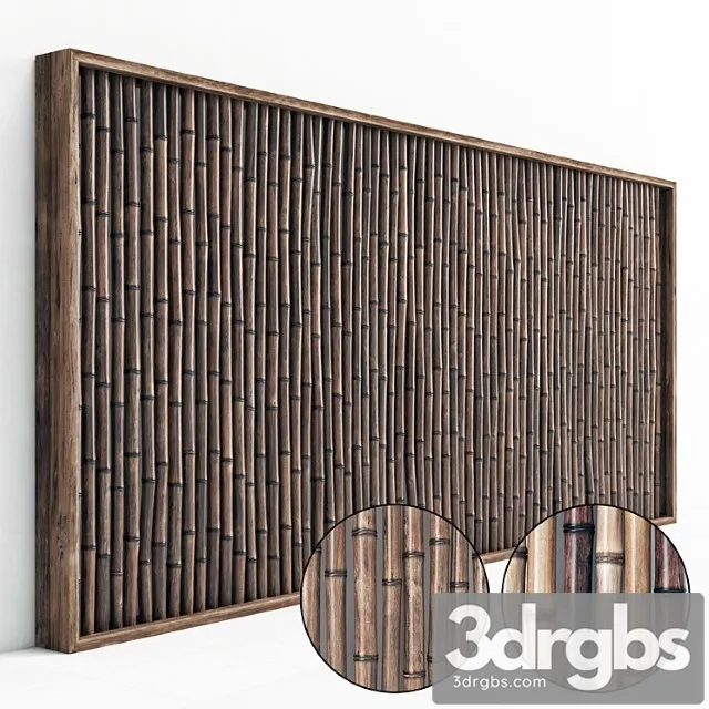 Bamboo decor big frame final 3D Model Download