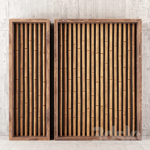 Bamboo decor dranch 3D Model Bamboo decor dranch 3D Model