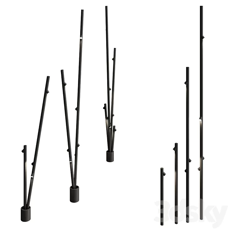 BAMBOO floor lamp By Vibia 3D Model Free Download