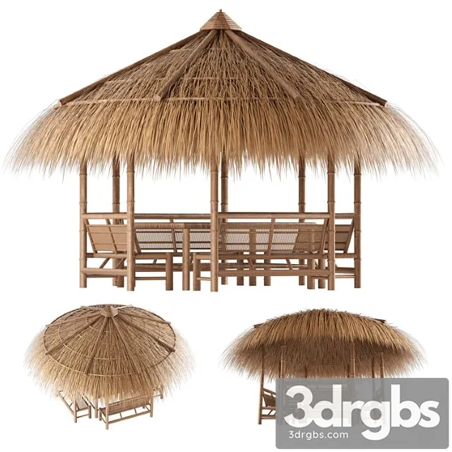 Bamboo Gazebo 3D Model Download