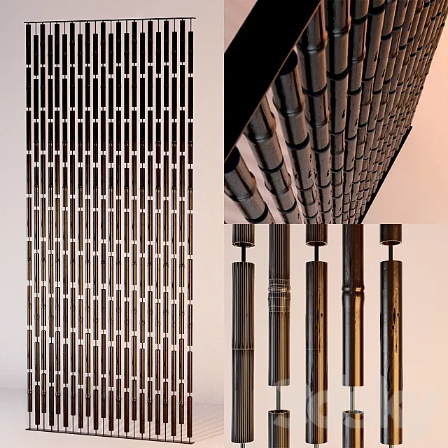Bamboo partition 3D Model Bamboo partition 3D Model