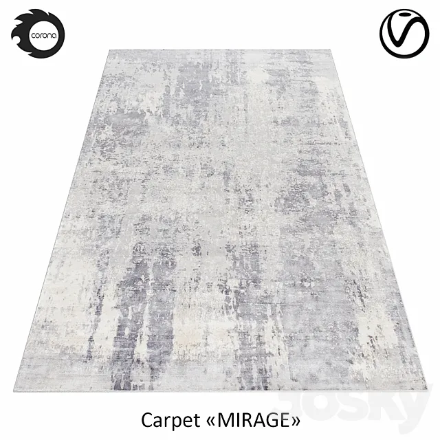 Bamboo silk carpet “MIRAGE” 3D Model