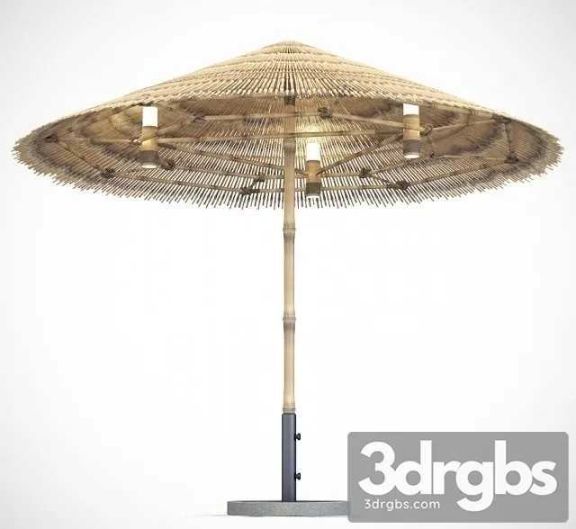 Bamboo Umbrella 3D Model Download