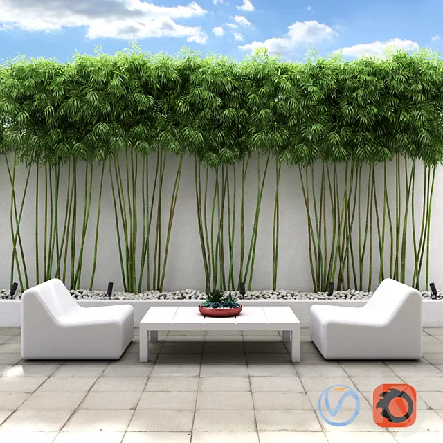 Bamboo wall 3DModel