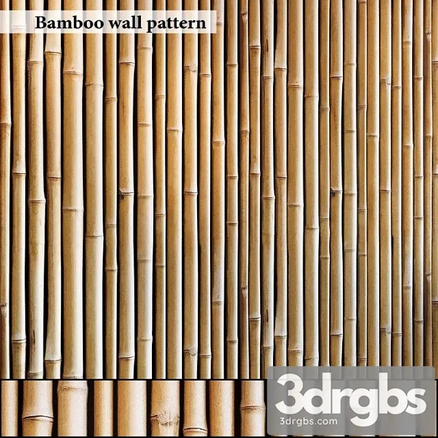 Bamboo wall seamless 3D Model Download