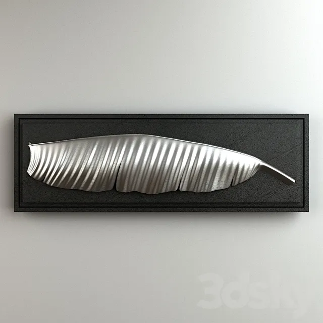 Banana Leaft Ornament 002 3D Model Banana Leaft Ornament 002 3D Model